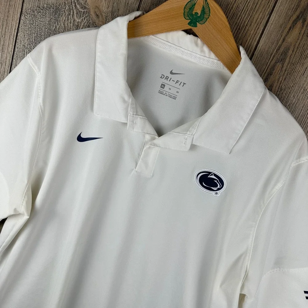 Nike Penn State Nittany Lions Polo Shirt Dri Fit On Field Coaches Men Size XL